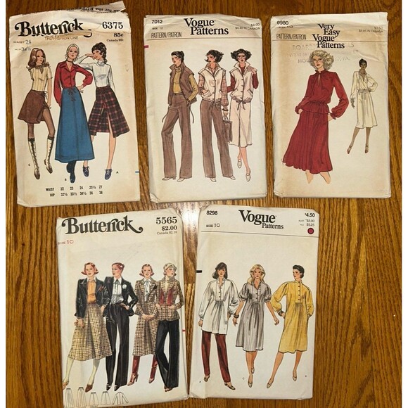 Vintage Sewing Patterns Lot Vogue sz 10 - Picture 1 of 1